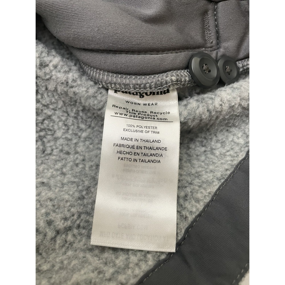 Patagonia Better Sweater Shirt Jacket Medium Gray Shacket Gorpcore Fleece Lined - Picture 9 of 9